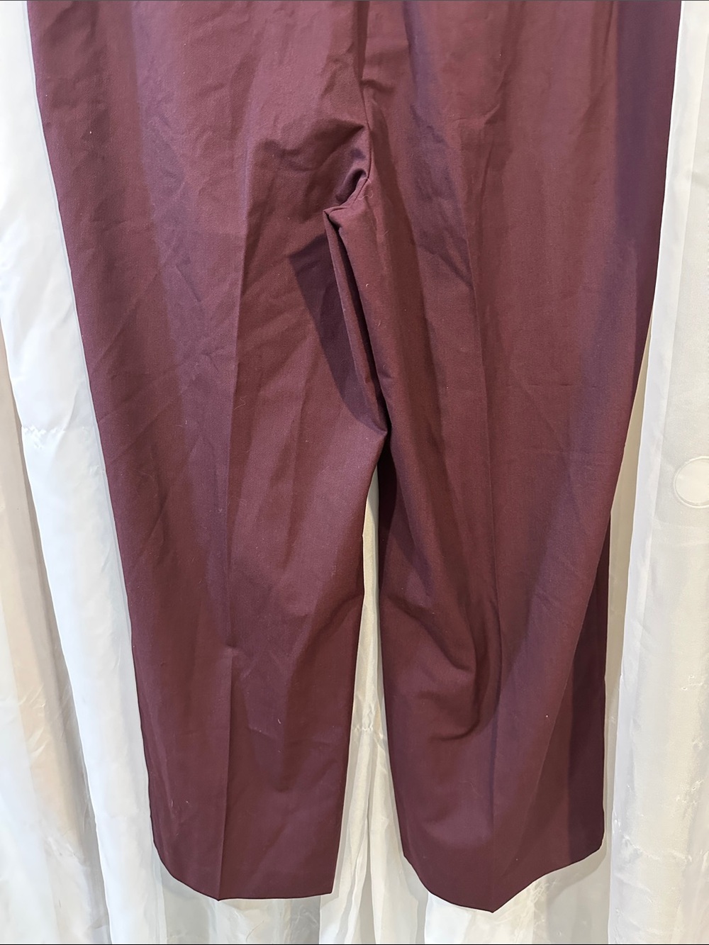 NWT Talbots Wide Leg Cropped Pants Size 18 Burgundy Career Trouser Workwear - Picture 7 of 8
